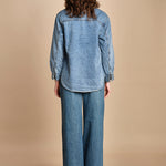 camicia in denim SOFIA BLUE fam 