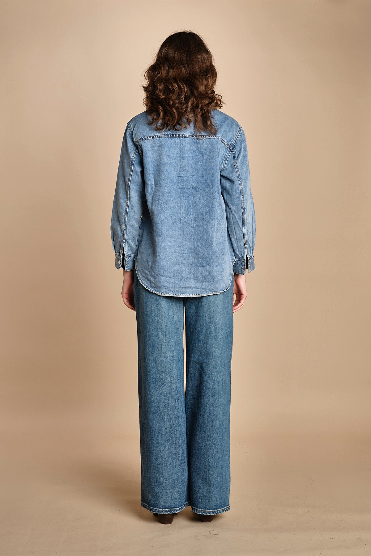 camicia in denim SOFIA BLUE fam 