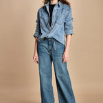 camicia in denim SOFIA BLUE fam 