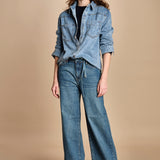 camicia in denim SOFIA BLUE fam 