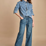 camicia in denim SOFIA BLUE fam 