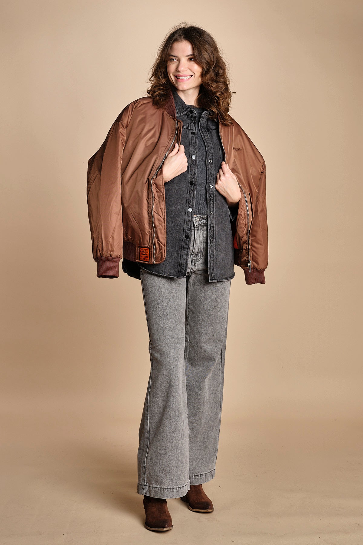 camicia in denim SOFIA CARBON fam 