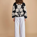 giacca jaquard a fiori FLORAL ARABESQUE 340230 CREAM farm rio 