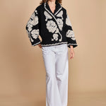 giacca jaquard a fiori FLORAL ARABESQUE 340230 CREAM farm rio 