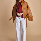 camicia con inserti in pizzo BERRY GARDEN 340369 BURGUNDY farm rio 
