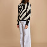 maglia cuore BLACKWHITE HEART 345809 NERO farm rio 