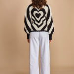 maglia cuore BLACKWHITE HEART 345809 NERO farm rio 