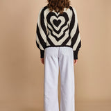maglia cuore BLACKWHITE HEART 345809 NERO farm rio 