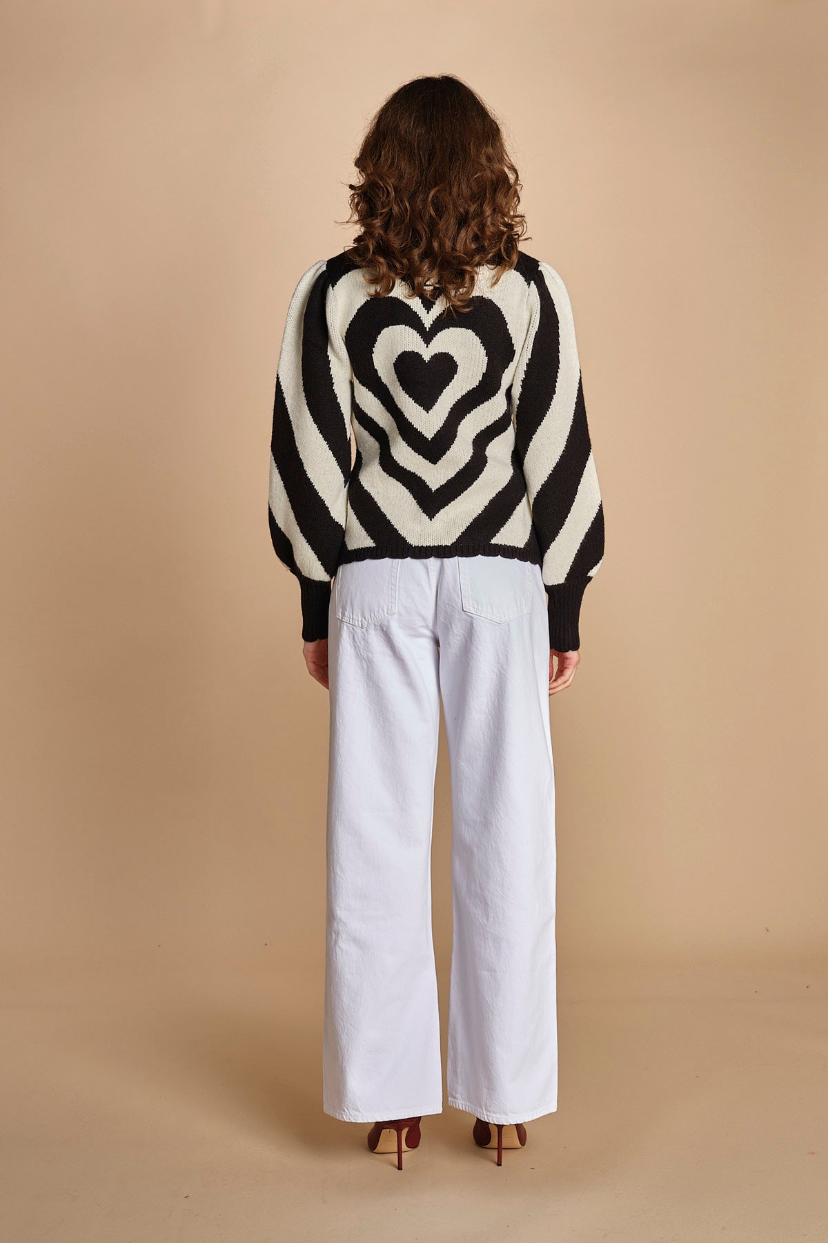 maglia cuore BLACKWHITE HEART 345809 NERO farm rio 