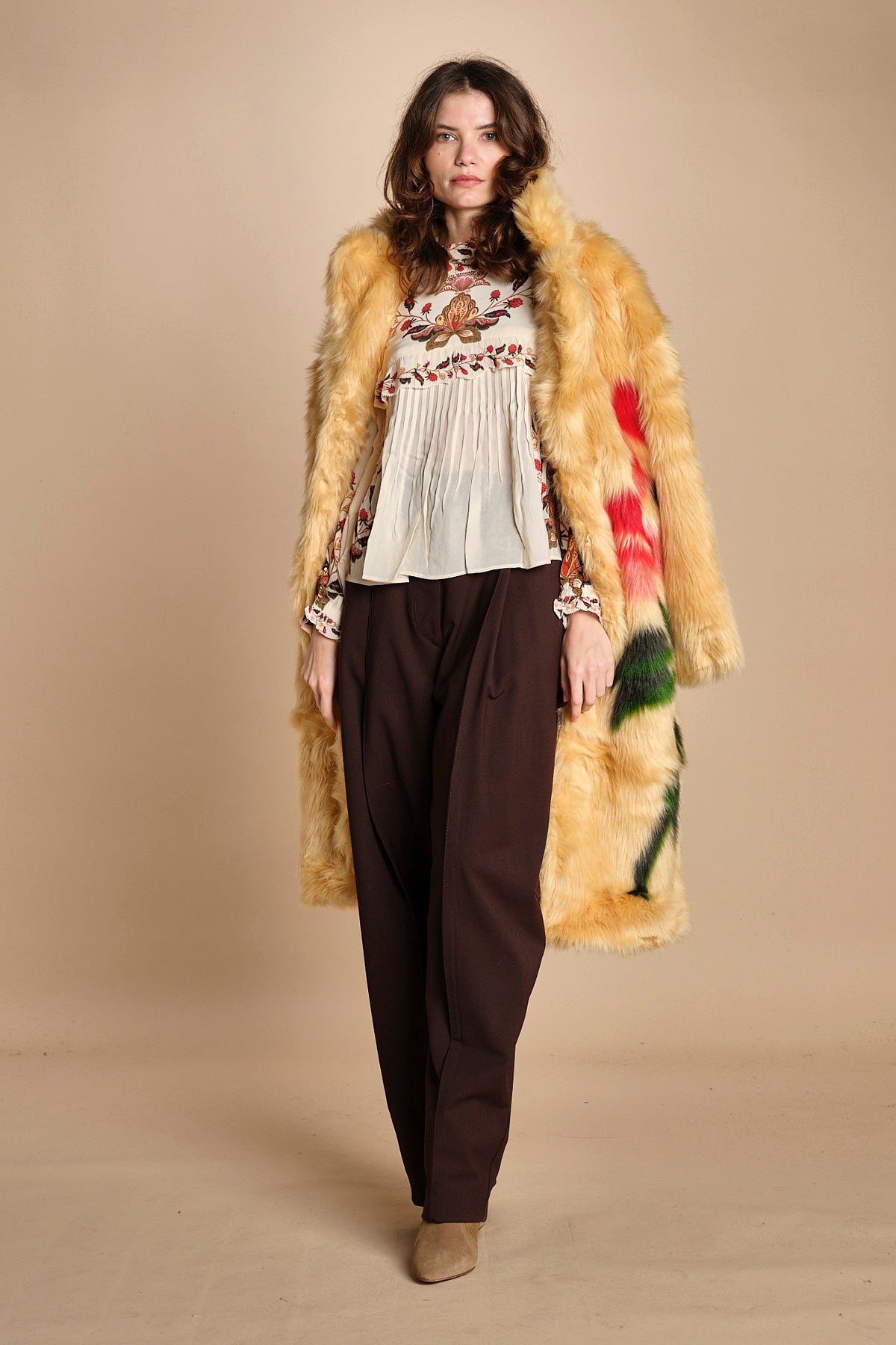 camicia con inserti in pizzo BERRY GARDEN 339854 CREAM farm rio 