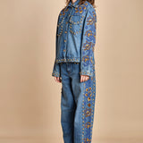 giubbino in denim con borchie DETAILS STUDS 340608 L0034 farm rio 