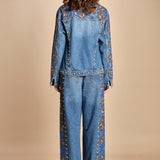 giubbino in denim con borchie DETAILS STUDS 340608 L0034 farm rio 