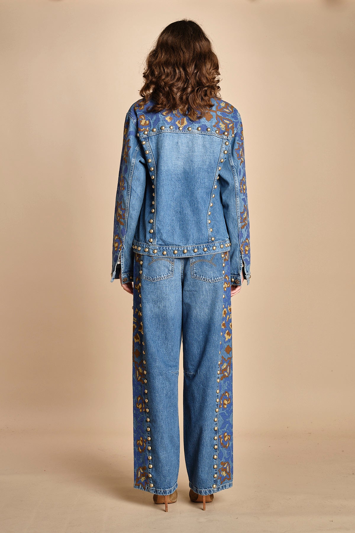 giubbino in denim con borchie DETAILS STUDS 340608 L0034 farm rio 