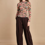 top in jersey a fiori IKAT TINY 339748 PINK farm rio 