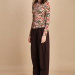 top in jersey a fiori IKAT TINY 339748 PINK farm rio 