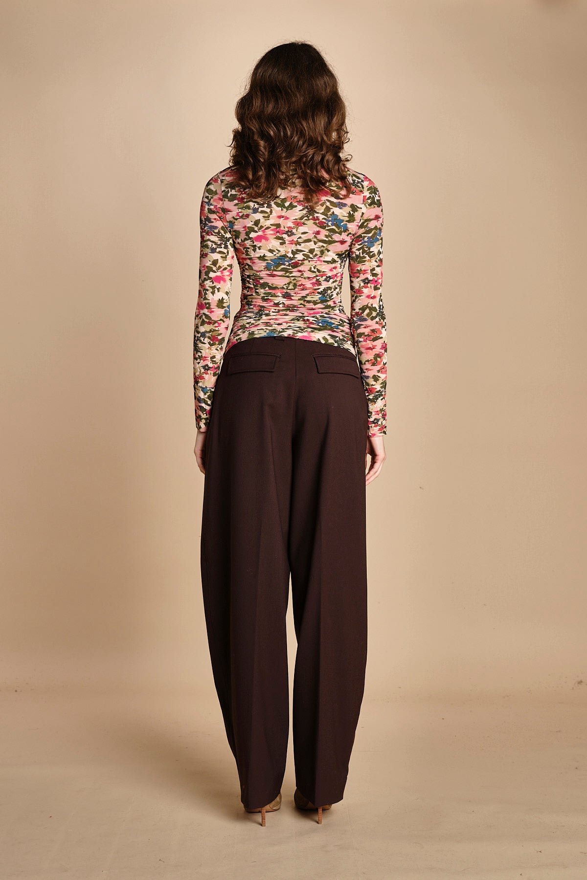 top in jersey a fiori IKAT TINY 339748 PINK farm rio 