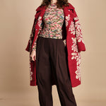 top in jersey a fiori IKAT TINY 339748 PINK farm rio 