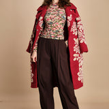 top in jersey a fiori IKAT TINY 339748 PINK farm rio 