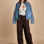 camicia in maglia ricamo pizzo LACE STICH 351912 OFF WHITE farm rio 