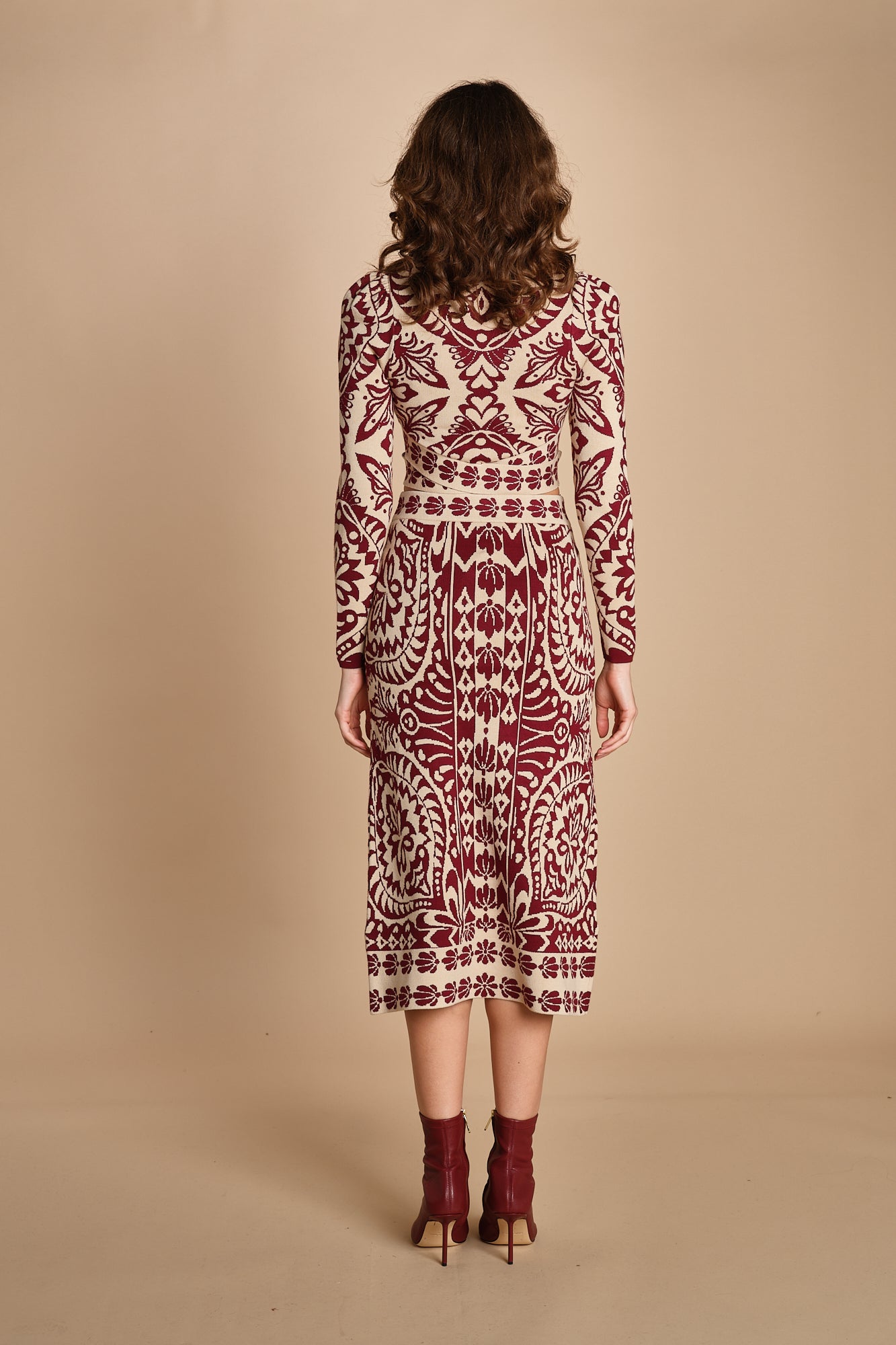 gonna jaquard con fiori PINEAPPLE LOVE 351825 OFF WHITE farm rio 