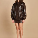 bomber in ecopelle 30251-302 MORO 69 federica tosi 