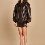 bomber in ecopelle 30251-302 MORO 69 federica tosi 