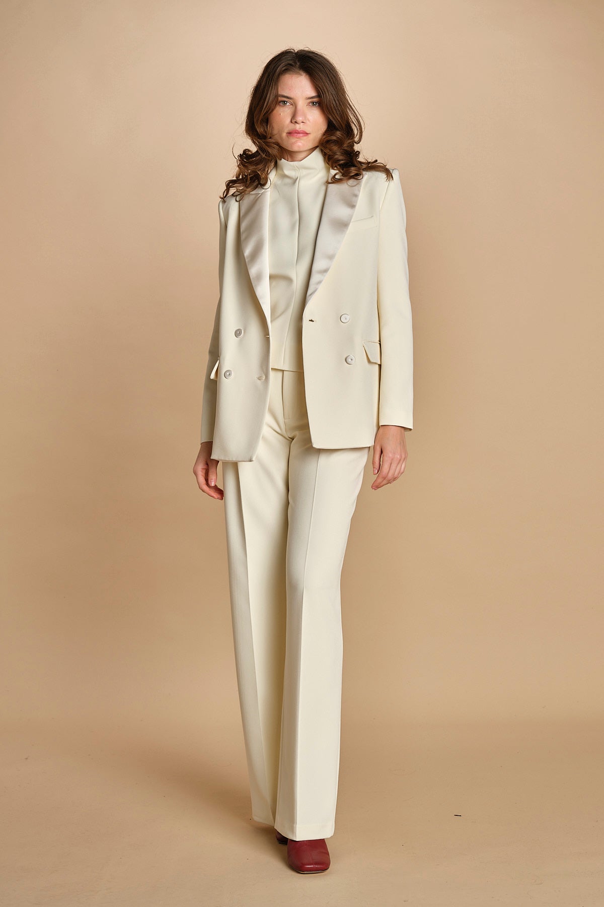 giacca doppipetto in cady 30303-313 LATTE 02 federica tosi 