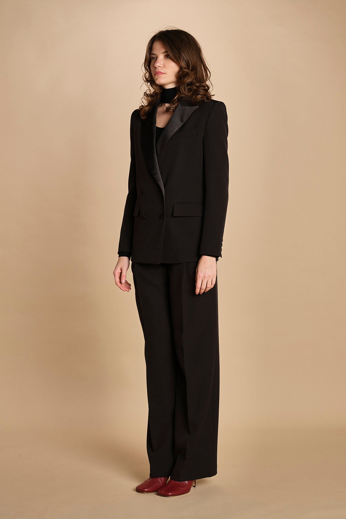 giacca doppipetto in cady 30303-313 NERO 29 federica tosi 