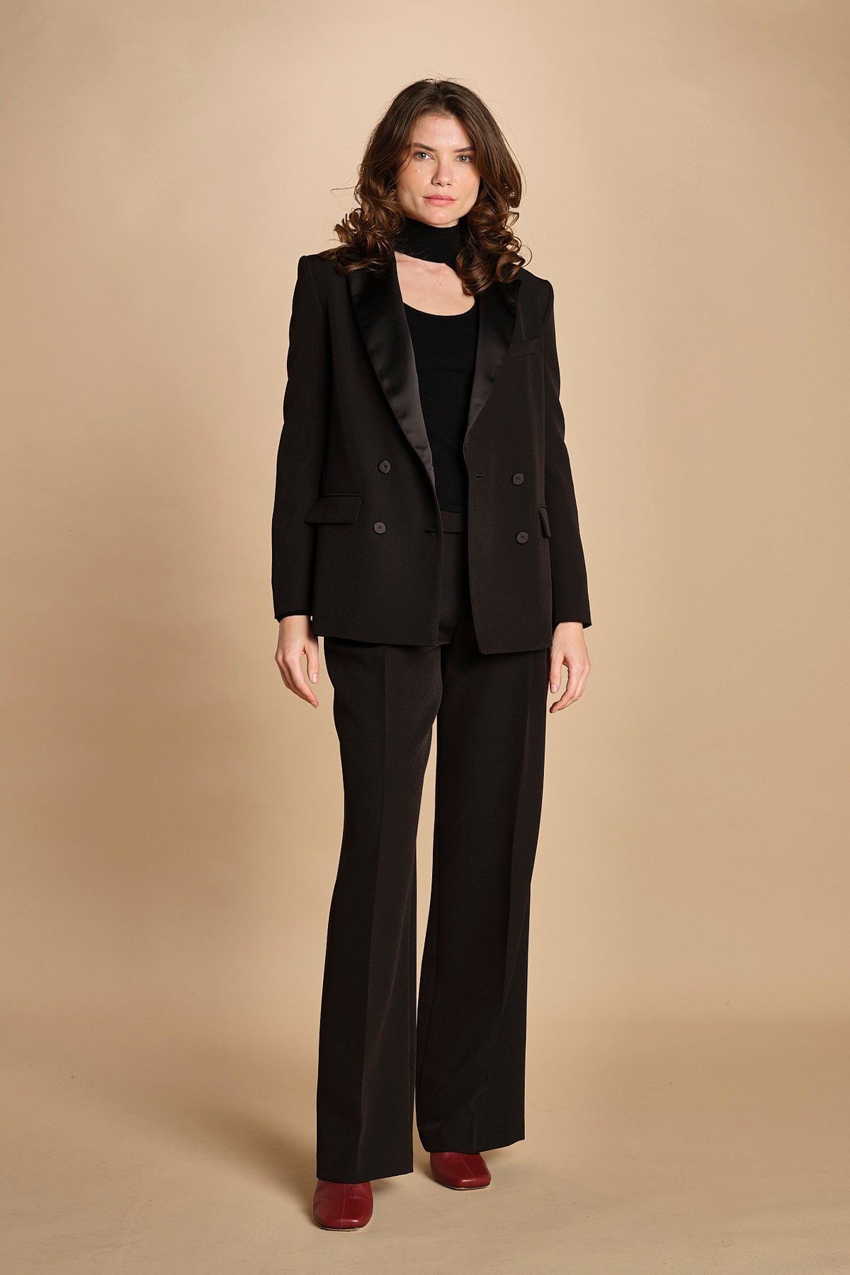 giacca doppipetto in cady 30303-313 NERO 29 federica tosi 