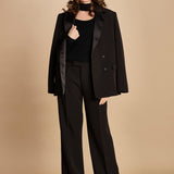 giacca doppipetto in cady 30303-313 NERO 29 federica tosi 