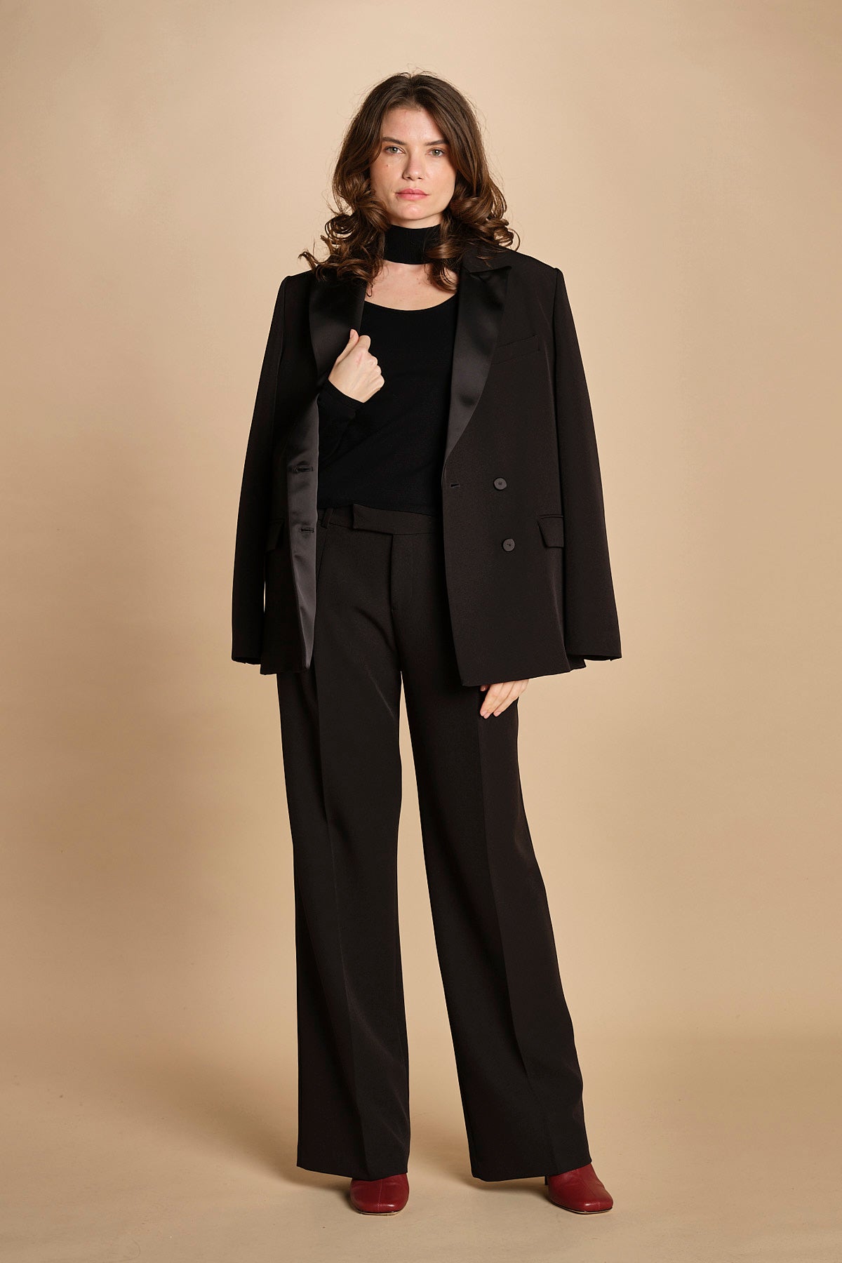 giacca doppipetto in cady 30303-313 NERO 29 federica tosi 