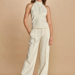 pantalone con pinces 30804-313 LATTE 02 federica tosi 