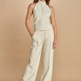 pantalone con pinces 30804-313 LATTE 02 federica tosi 