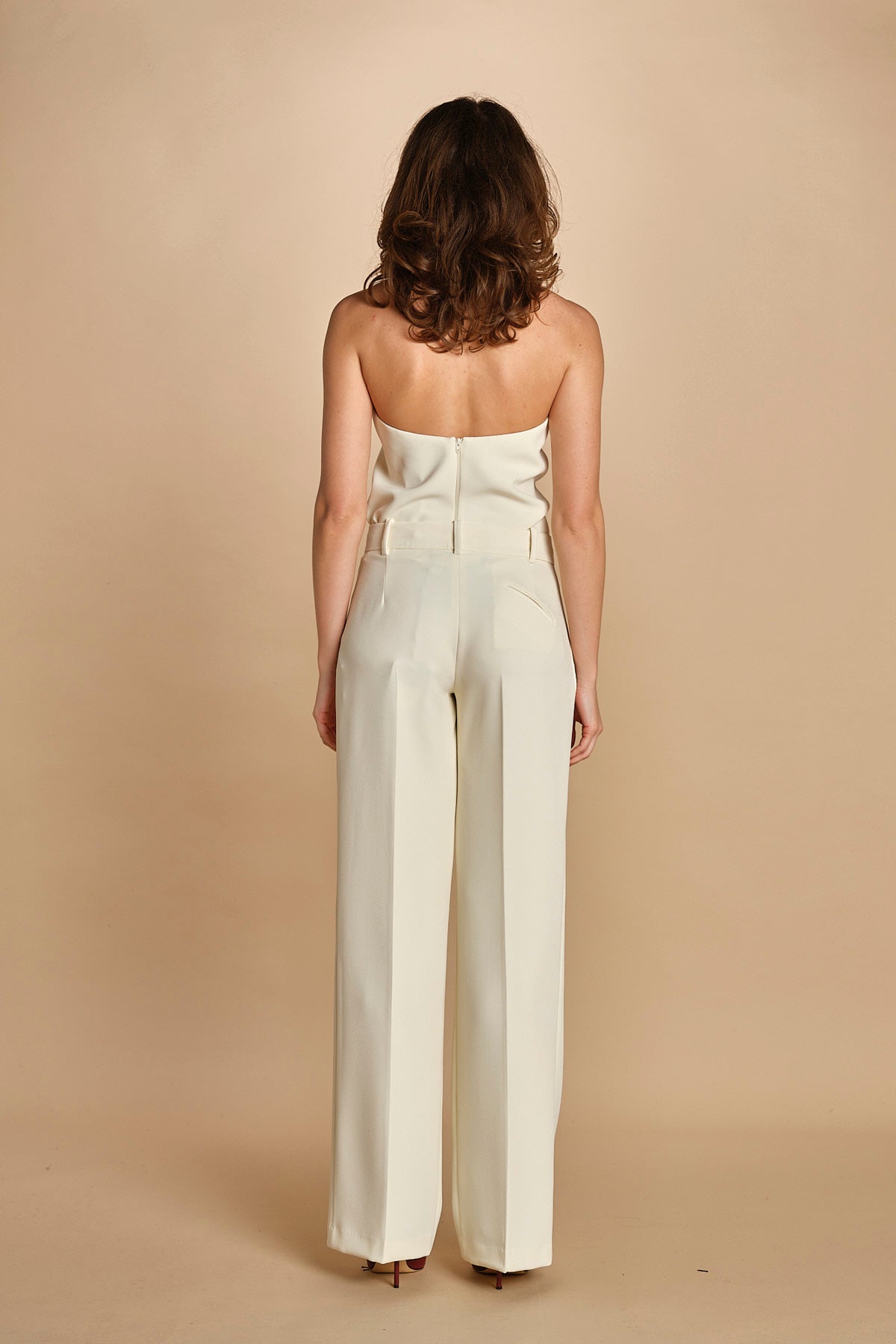 pantalone con pinces 30804-313 LATTE 02 federica tosi 