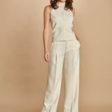 pantalone con pinces 30804-313 LATTE 02 federica tosi 