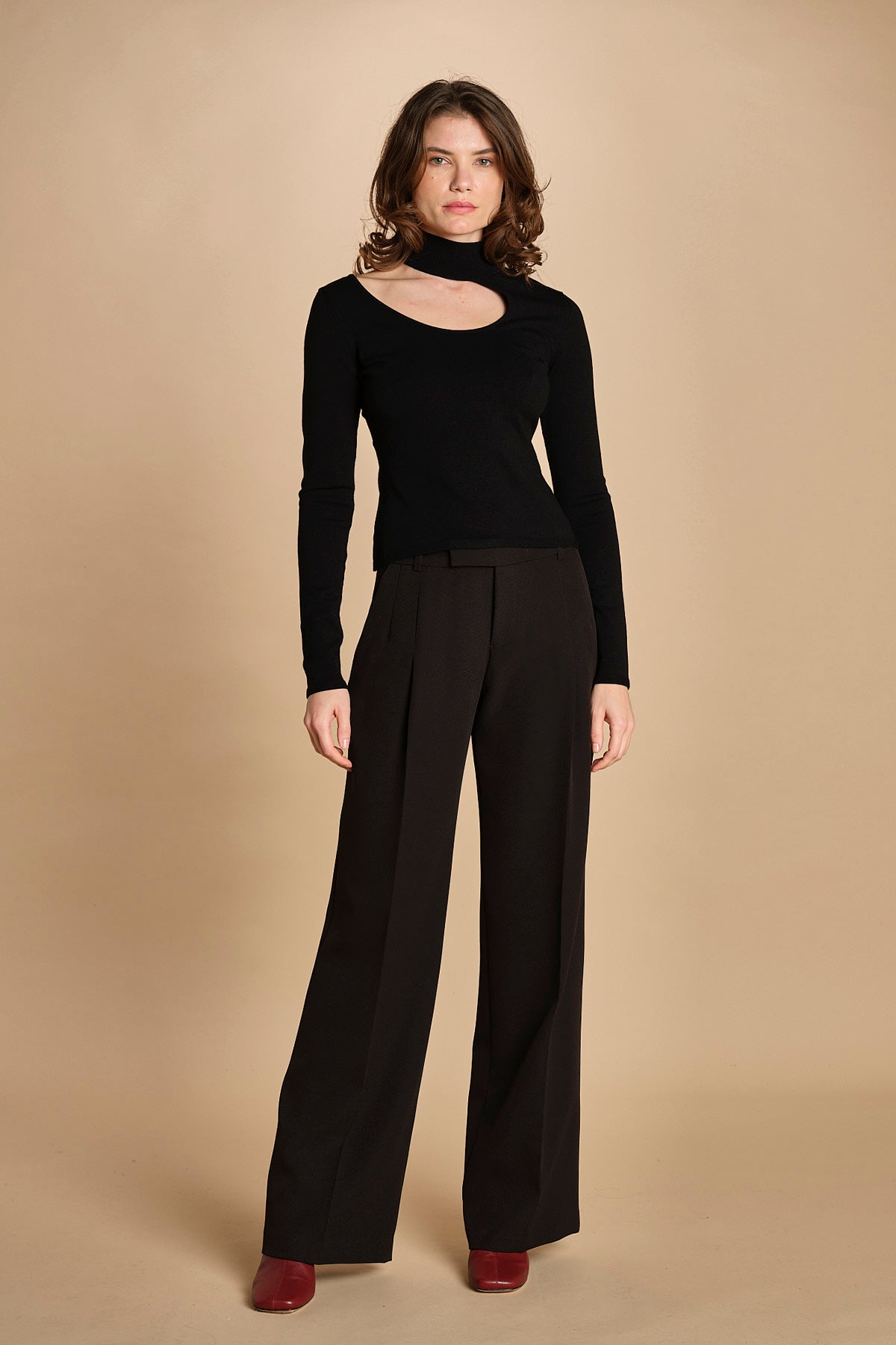 pantalone con pinces 30804-313 NERO 29 federica tosi 
