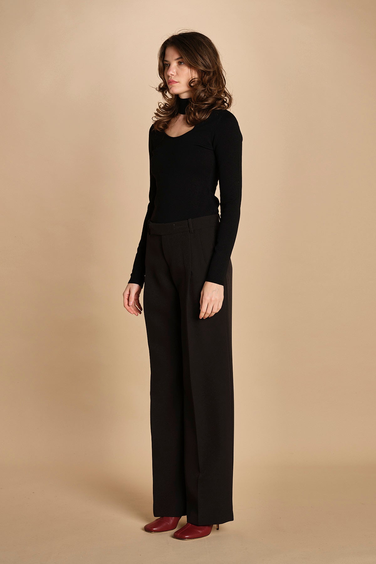 pantalone con pinces 30804-313 NERO 29 federica tosi 