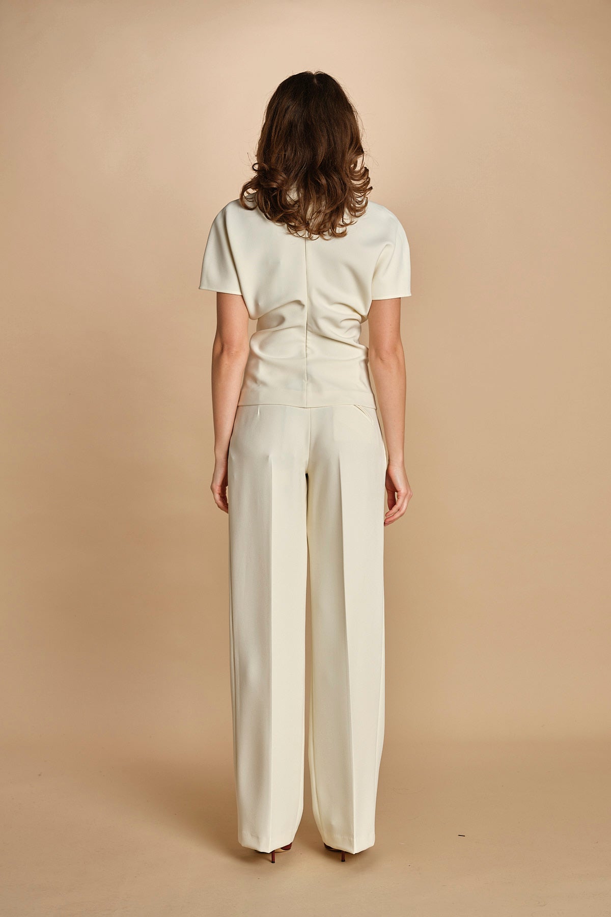 top manica corta con collo alto 31101-313 LATTE 02 federica tosi 