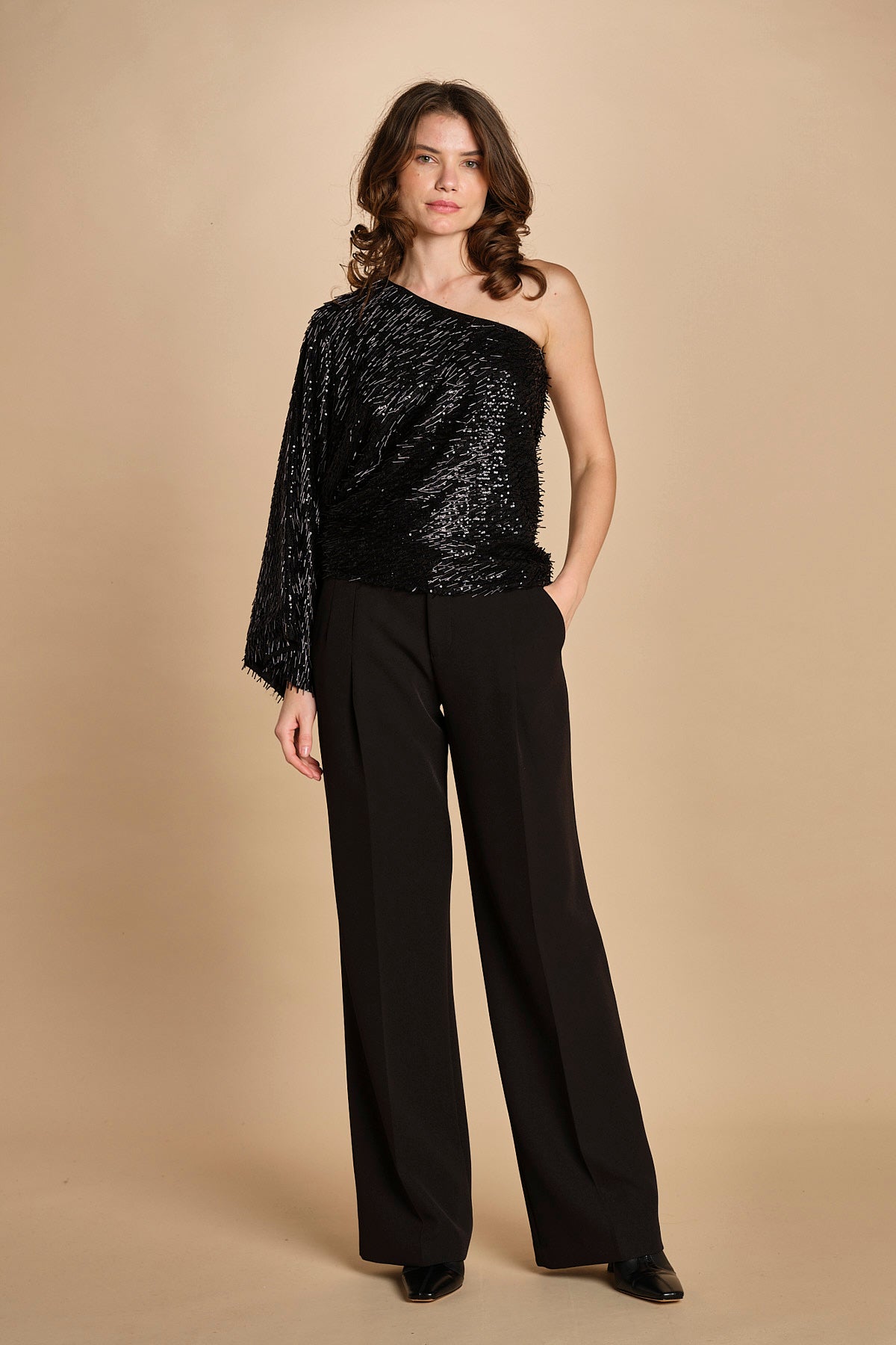 top monospalla perline 31104-309 NERO 29 federica tosi 