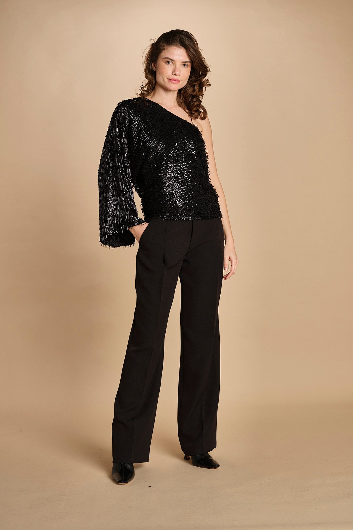 top monospalla perline 31104-309 NERO 29 federica tosi 