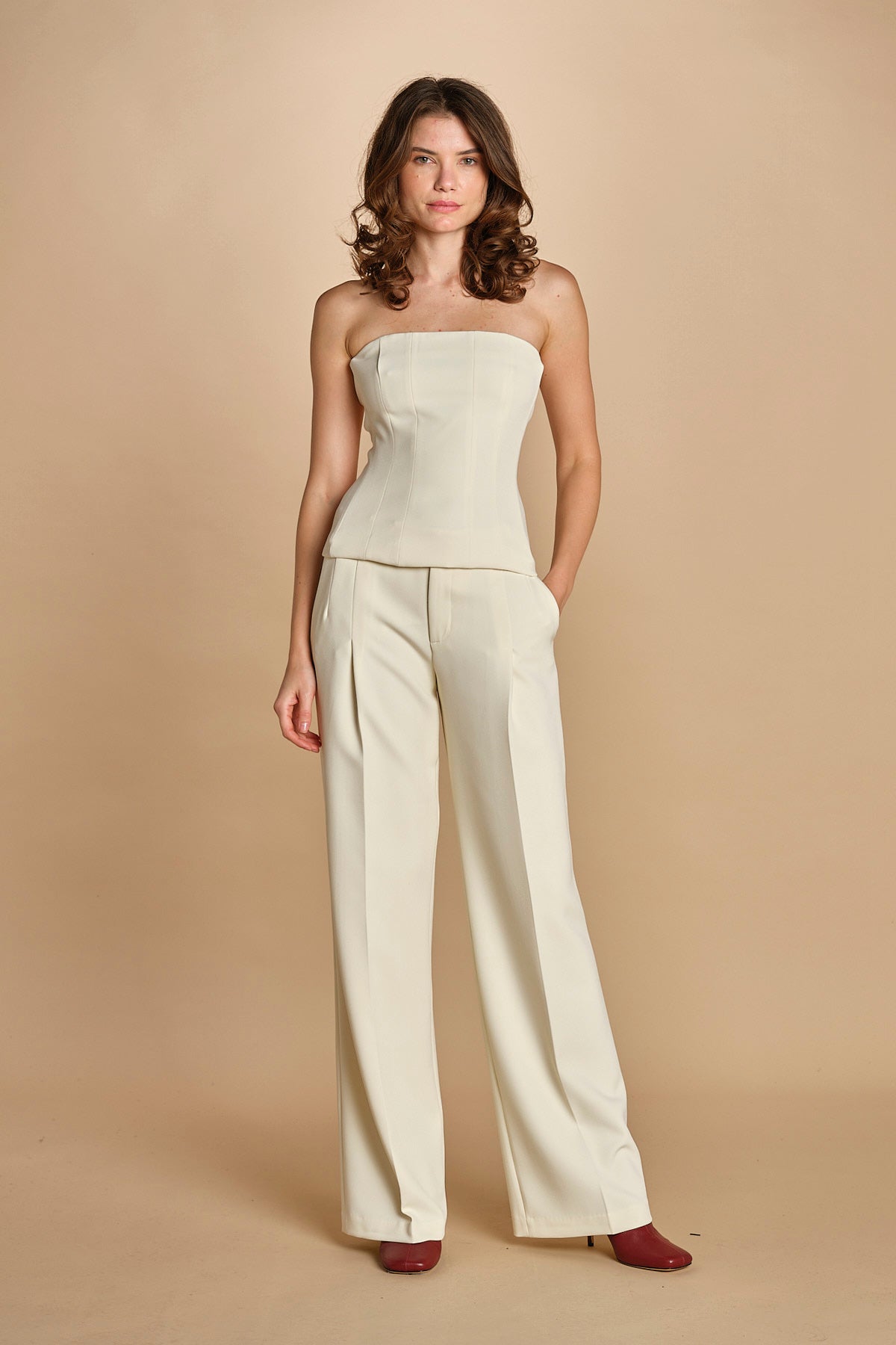 top bustier in cady 31351-313 LATTE 02 federica tosi 