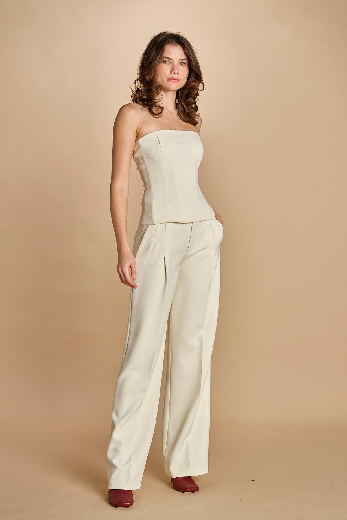 top bustier in cady 31351-313 LATTE 02 federica tosi 