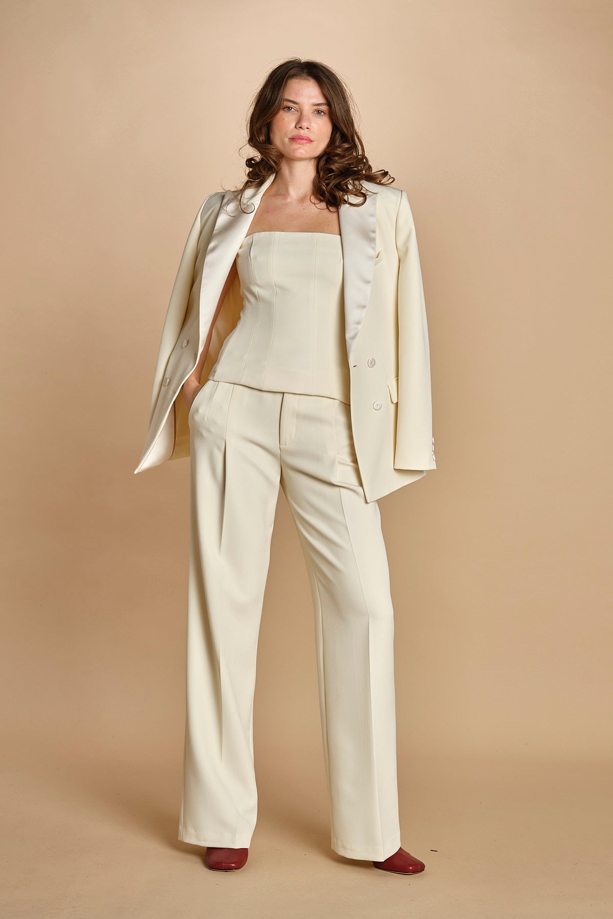top bustier in cady 31351-313 LATTE 02 federica tosi 