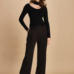 top maglia con scollo nudo 32007-350 NERO 29 federica tosi 