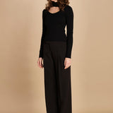 top maglia con scollo nudo 32007-350 NERO 29 federica tosi 