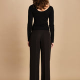 top maglia con scollo nudo 32007-350 NERO 29 federica tosi 