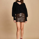 maglia scollata con scollo a v 32012-351 NERO 29 federica tosi 