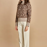 maglia collo alto maculata 32016-355 BEIGE.MORO 25 federica tosi 