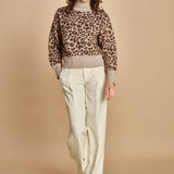 maglia collo alto maculata 32016-355 BEIGE.MORO 25 federica tosi 