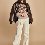 maglia collo alto maculata 32016-355 BEIGE.MORO 25 federica tosi 
